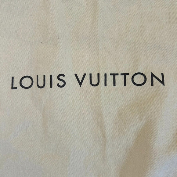 Louis Vuitton Dust Bag Large Envelope Flap 22x15 Cotton Yellow Brown - Picture 4 of 6